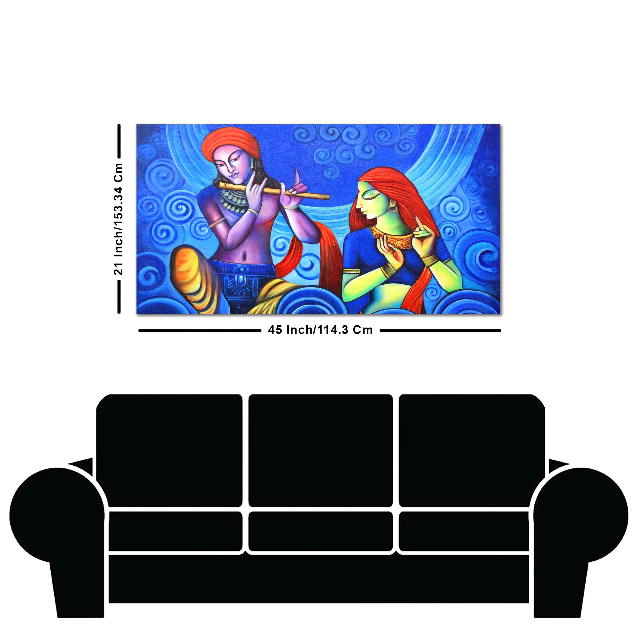 Beautiful Wall Painting of Radha Krishna