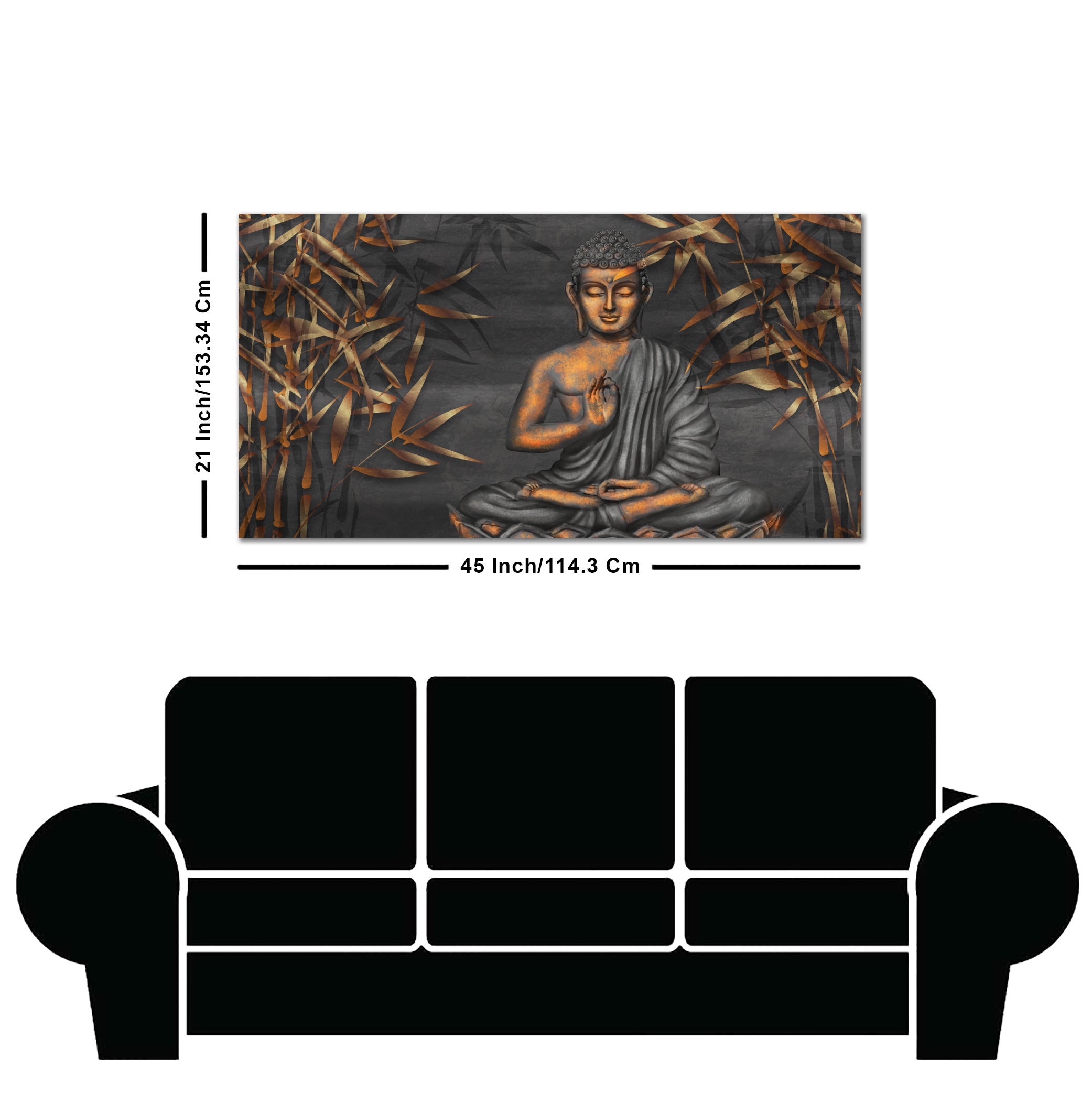 Lord Buddha Sitting Canvas Wall Painting