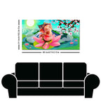 Lord Ganesha Playing Flute Premium Wall Painting