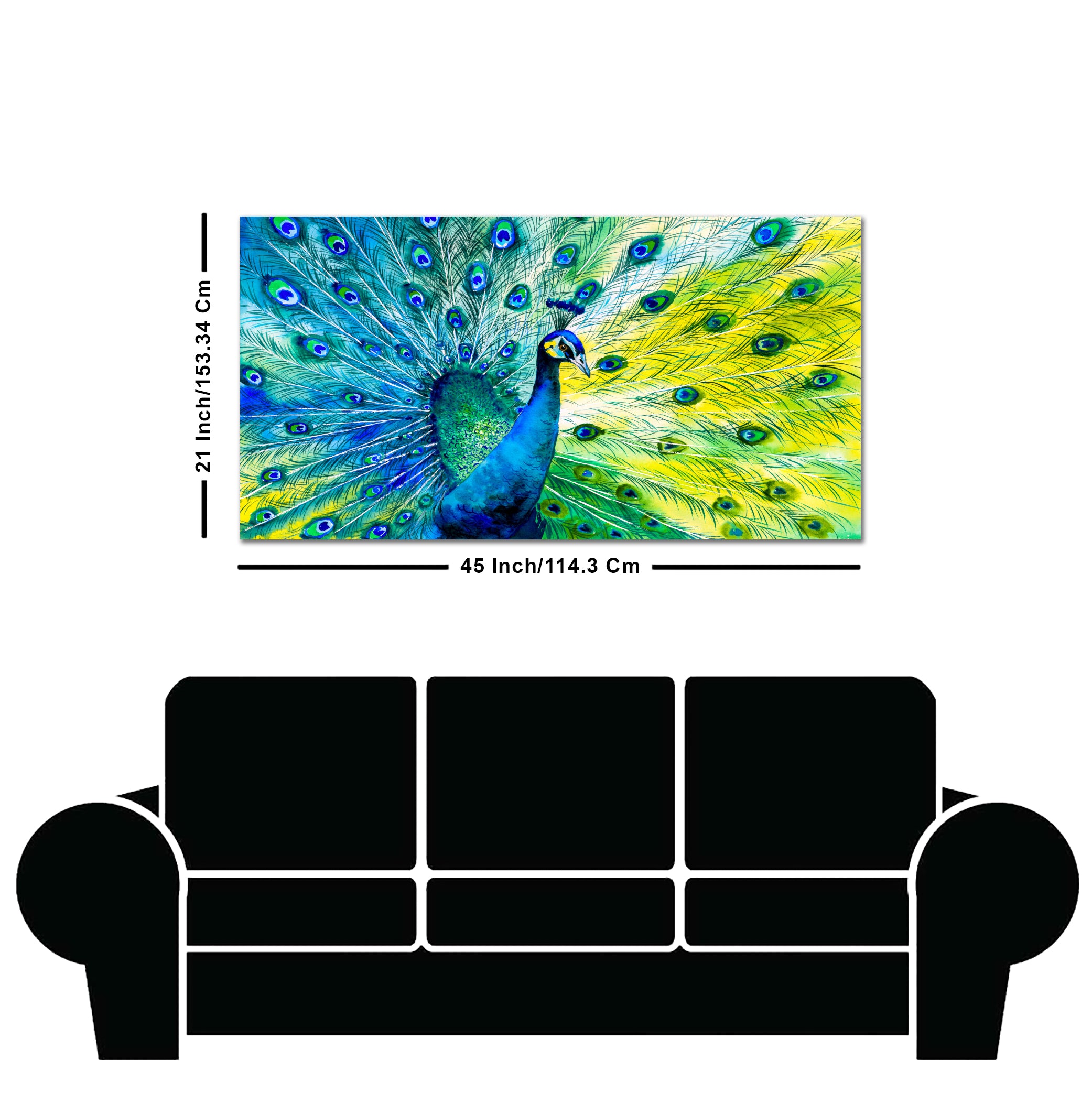 Colorful Peacock Canvas Wall Painting