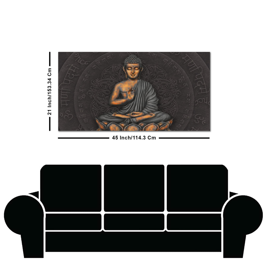Lord Gautam Buddha Meditating Wall Painting