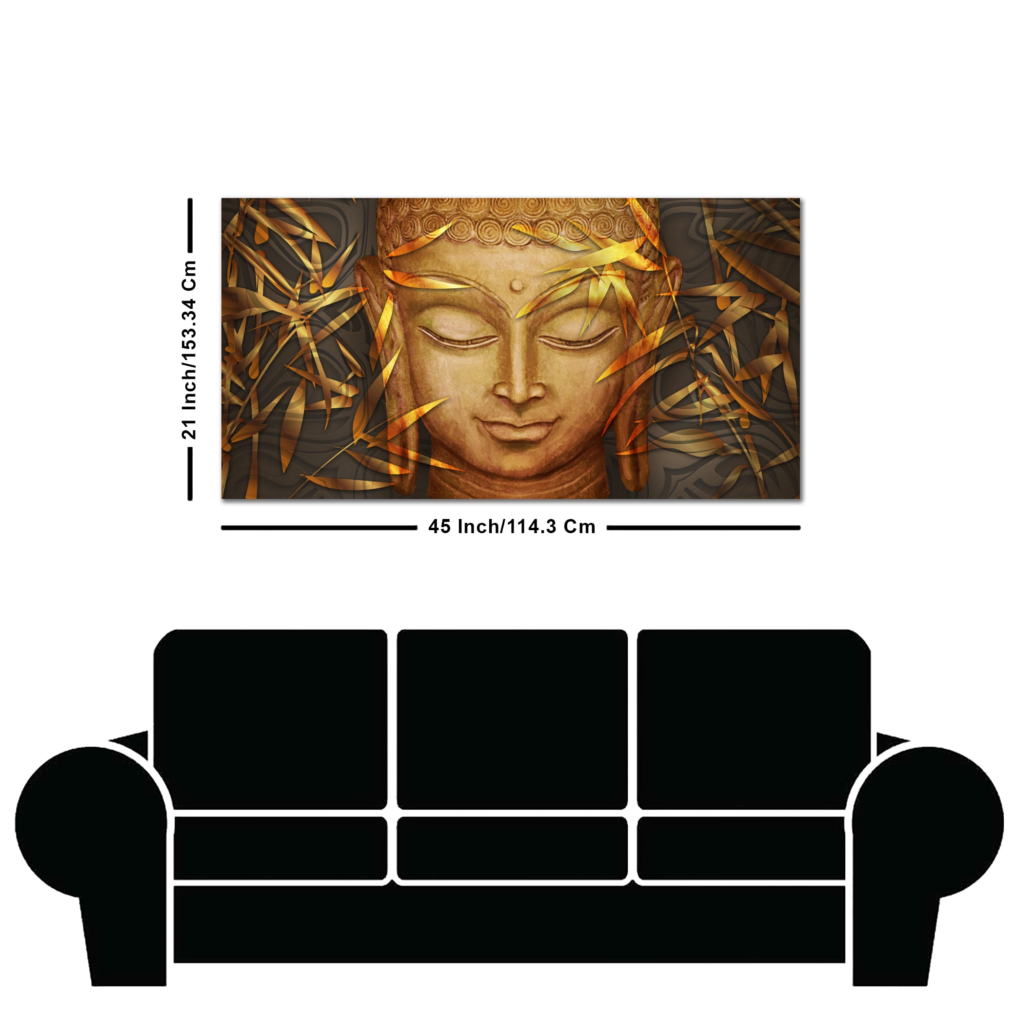 Lord Gautam Buddha with Serene Smile Wall Painting