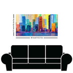 Colorful City Skyline Premium Wall Painting