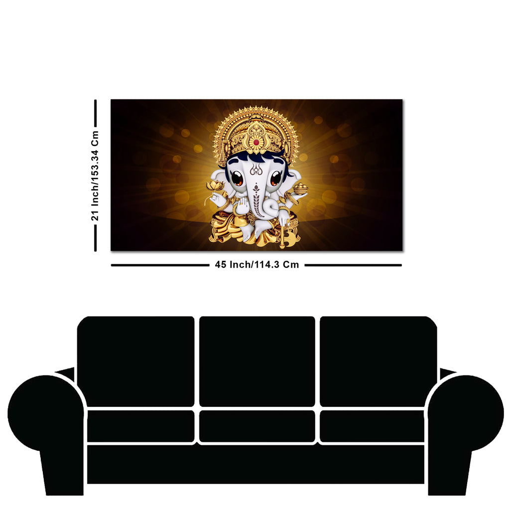 Little Lord Ganesha Premium Wall Painting