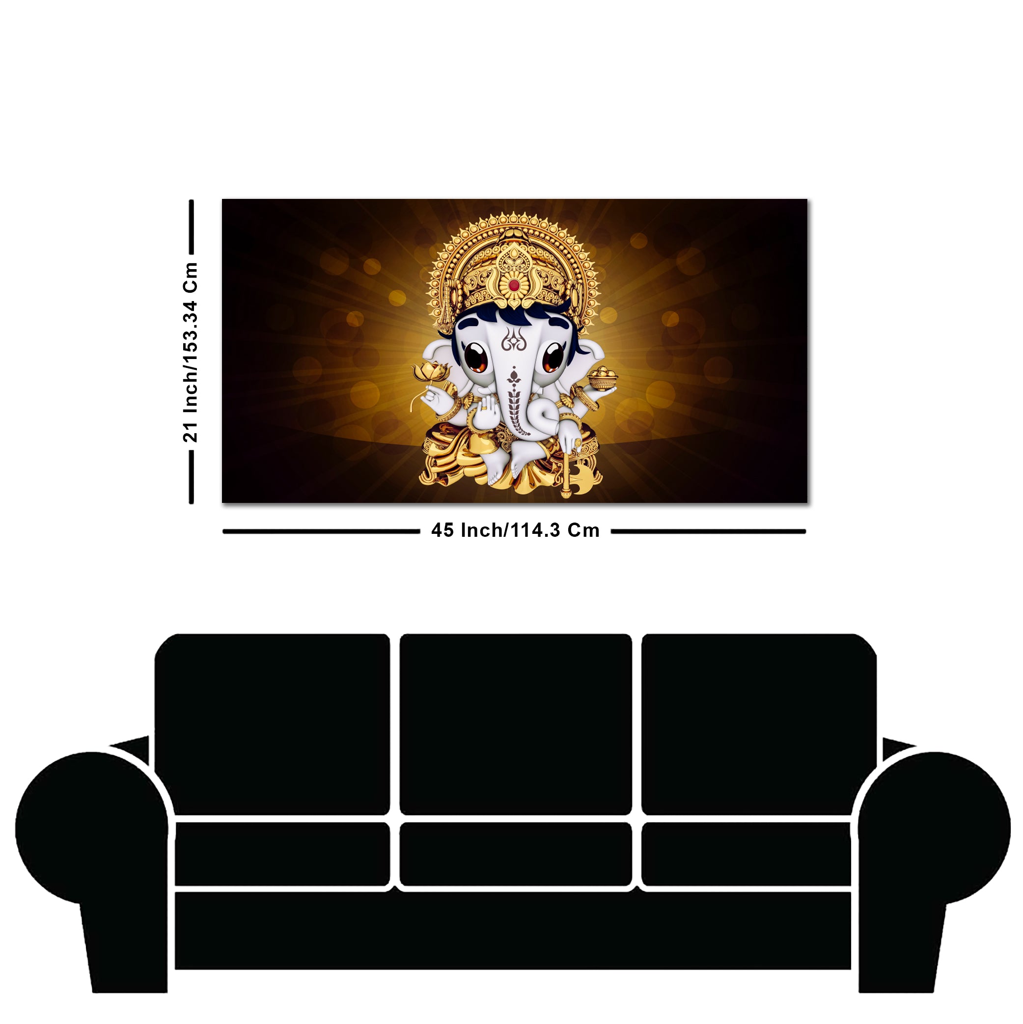 Little Lord Ganesha Premium Wall Painting