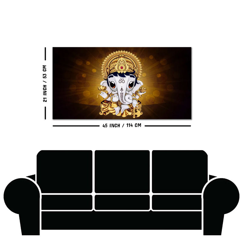 Little Lord Ganesha Premium Wall Painting