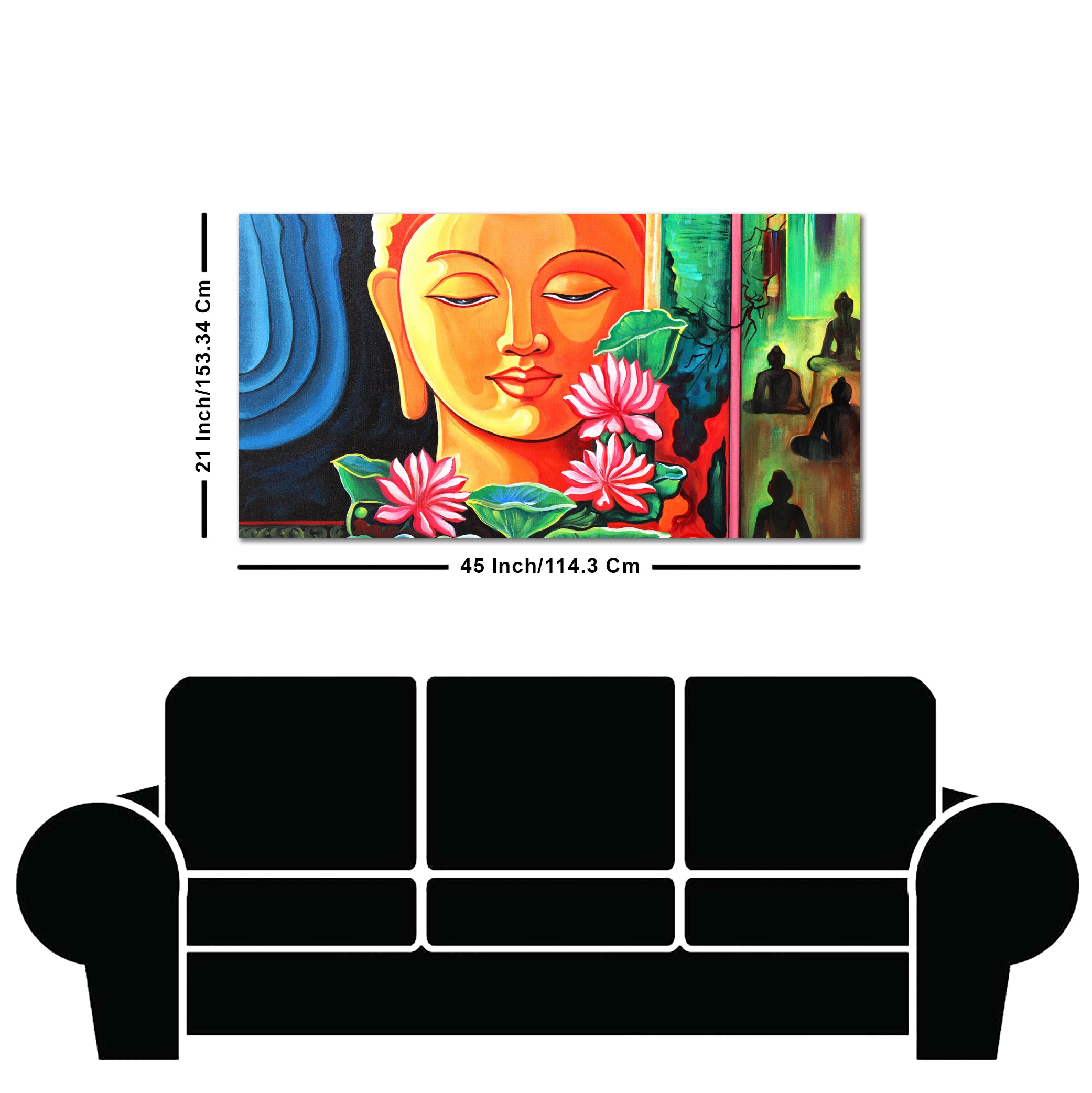Spiritual Gautam Buddha Wall Painting