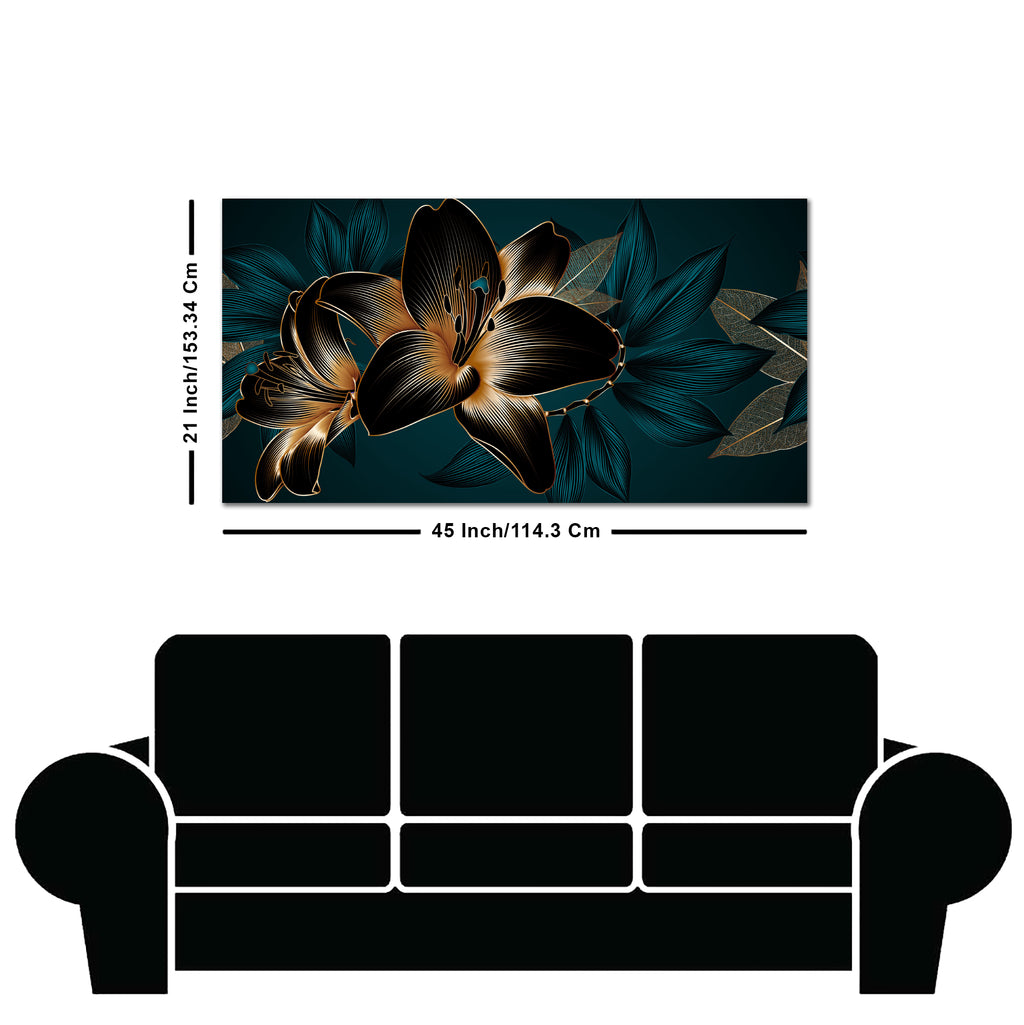 Beautiful Lilies Flowers Canvas Wall Painting