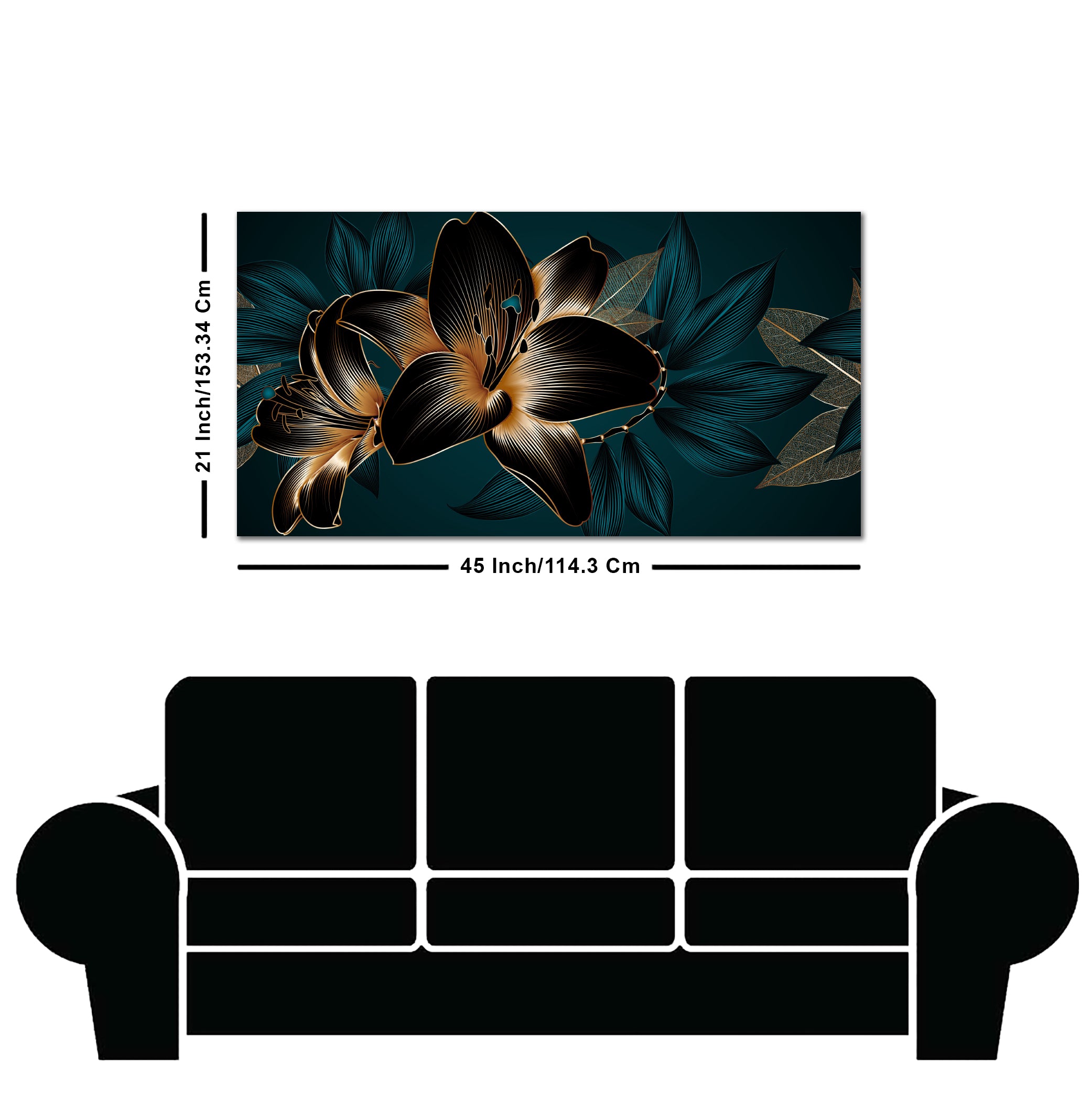 Beautiful Lilies Flowers Canvas Wall Painting