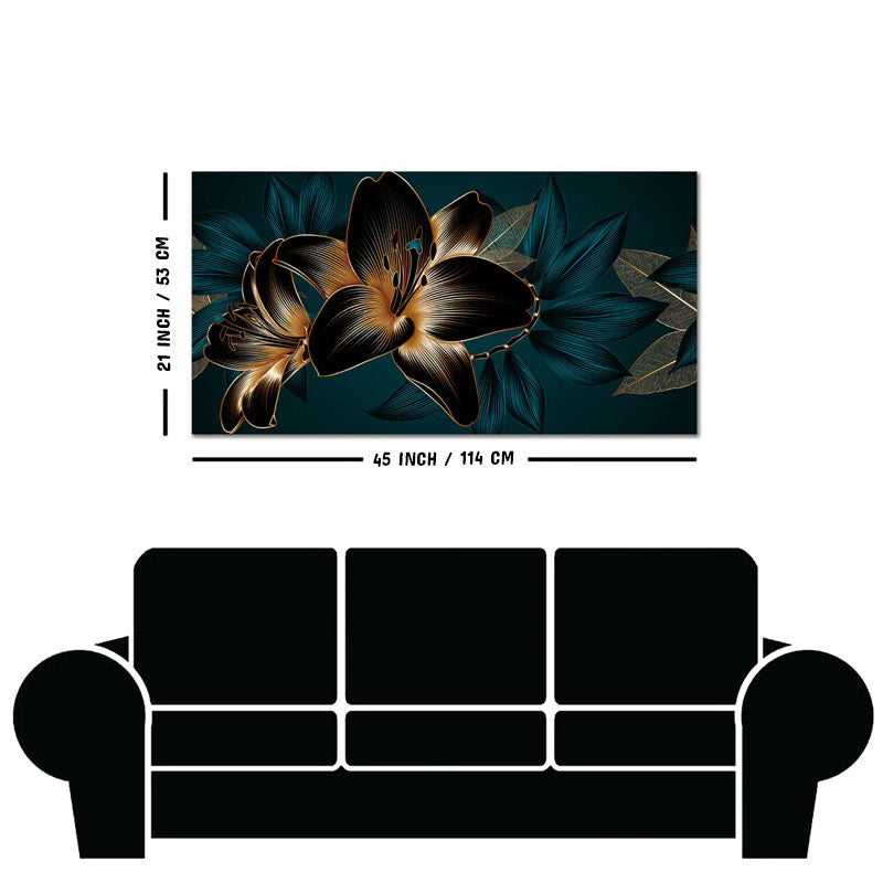 Beautiful Lilies Flowers Canvas Wall Painting
