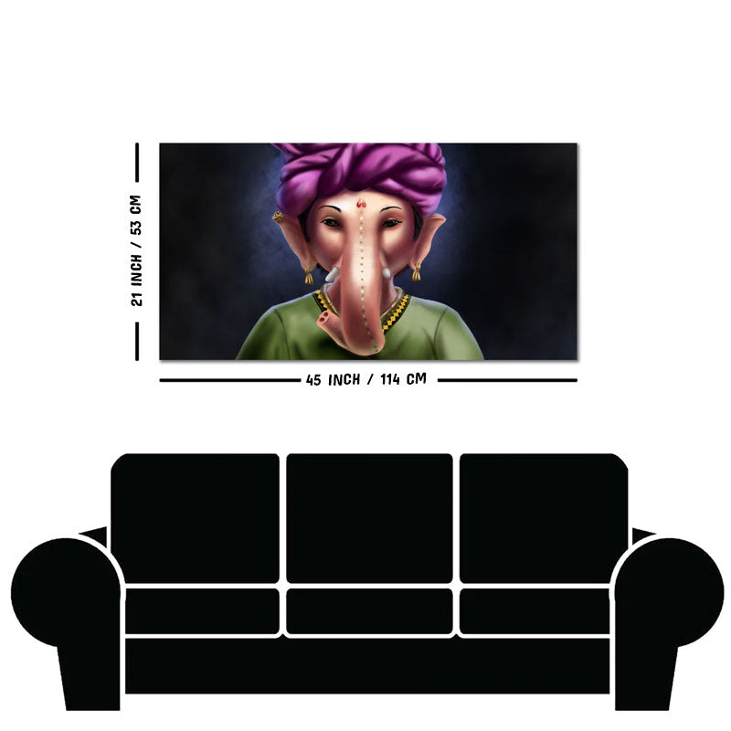 Portrait of Lord Ganesha Canvas Wall Painting