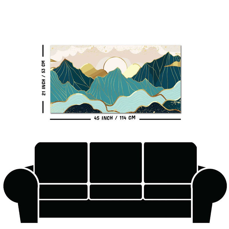 Sunrise Abstract Mountains Canvas wall Painting