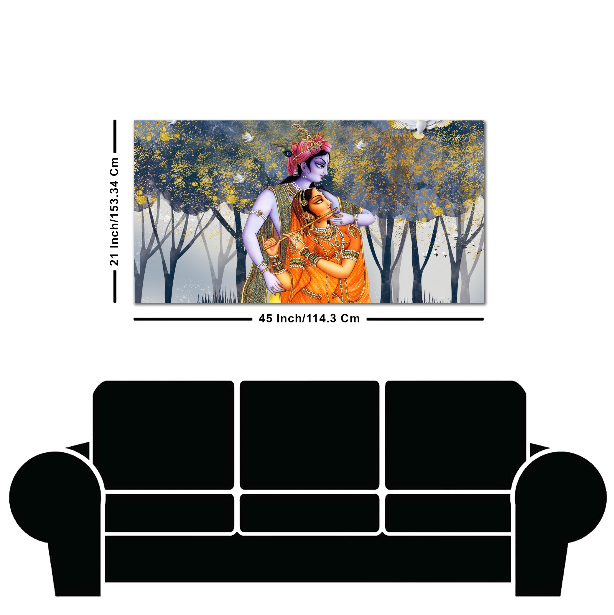 Radhe Krishna Canvas Wall Painting