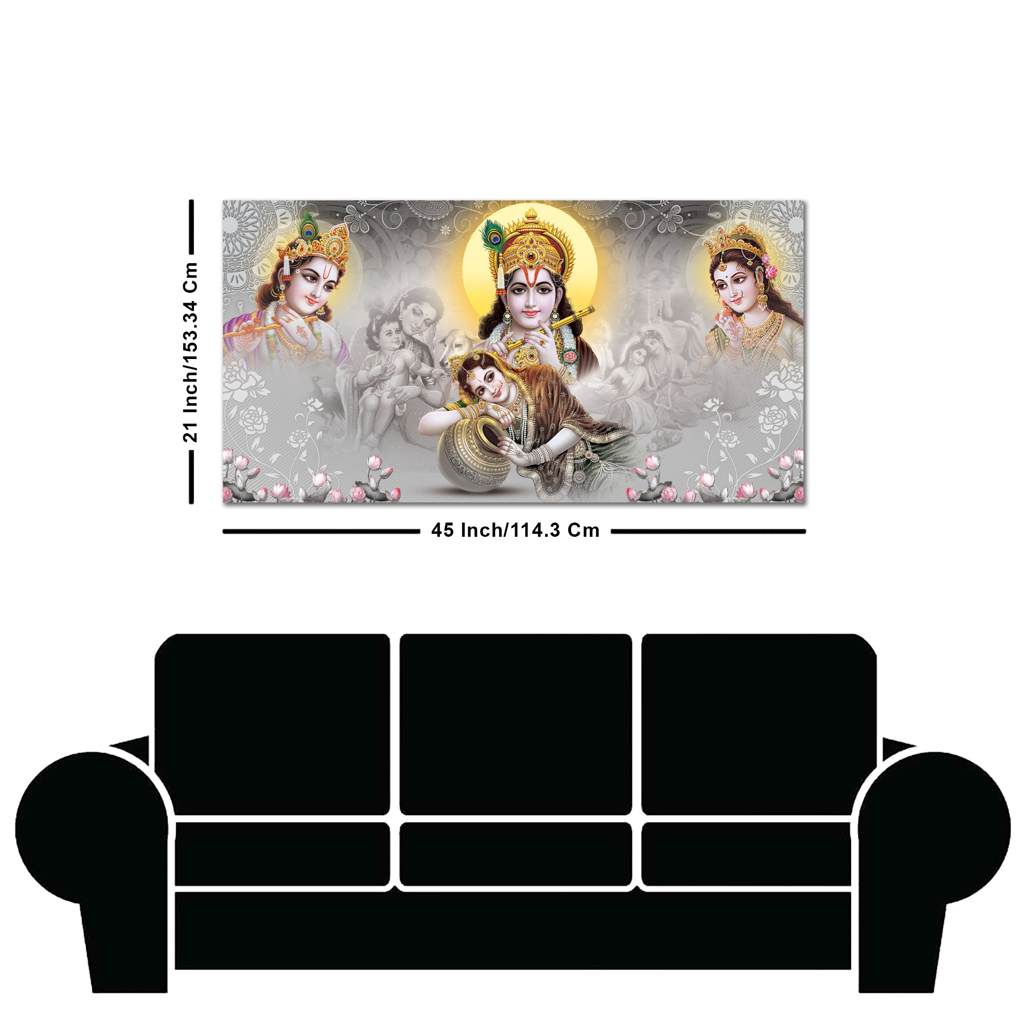 Radha Krishna Premium Wall Painting