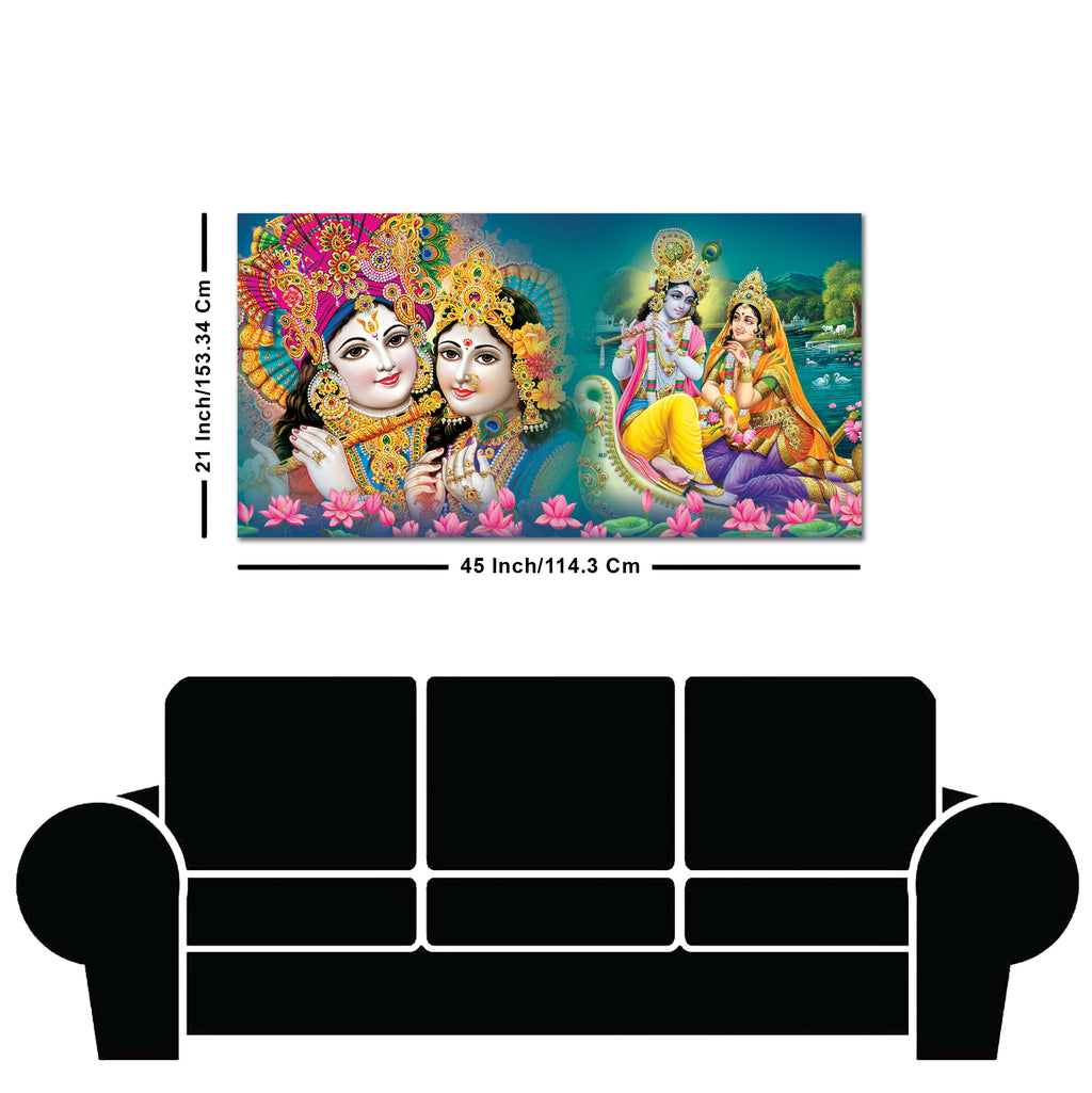 Lord Radha Krishna Religious Wall Painting