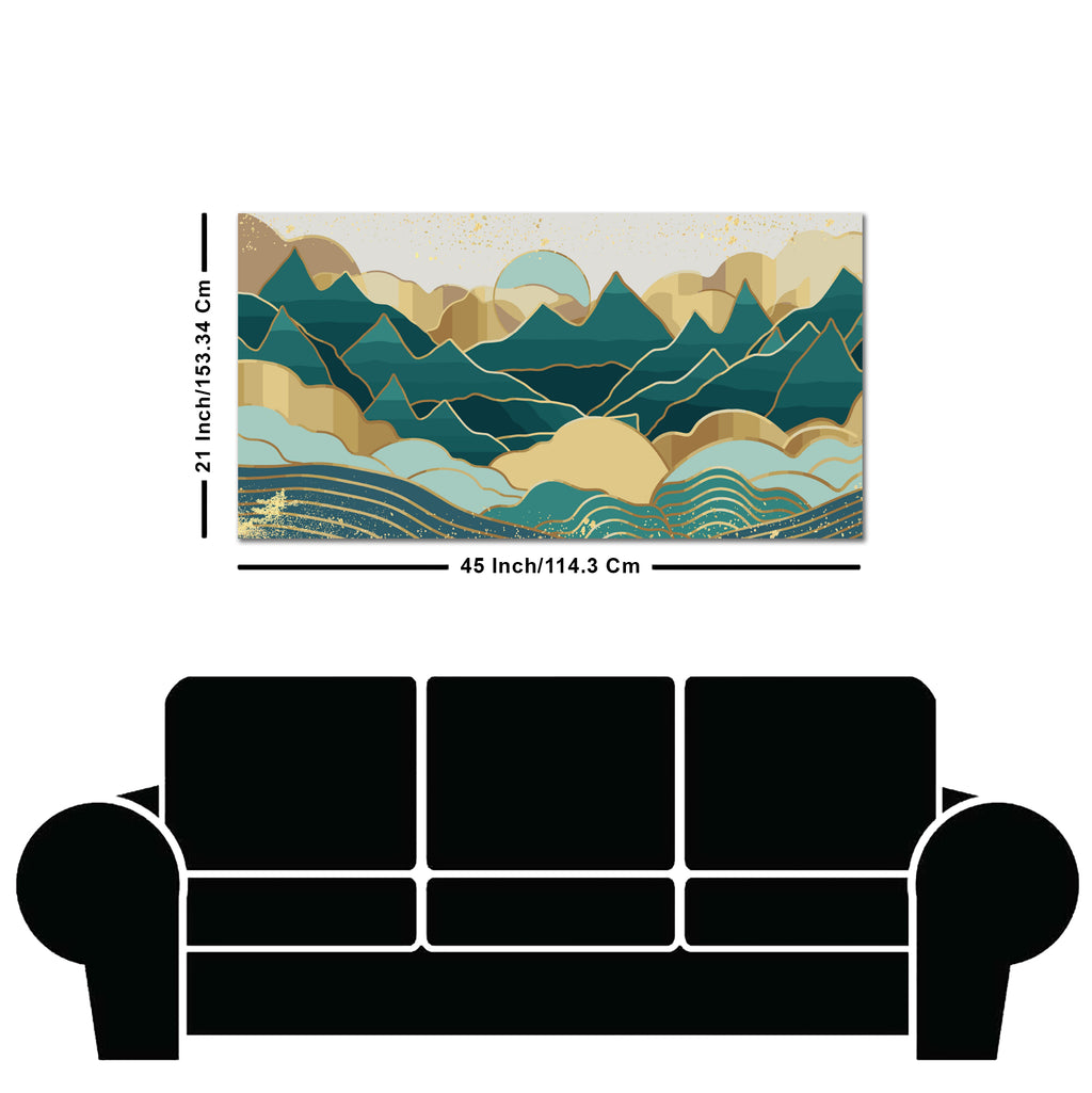 Abstract Mountains Luxurious Pattern Wall Painting