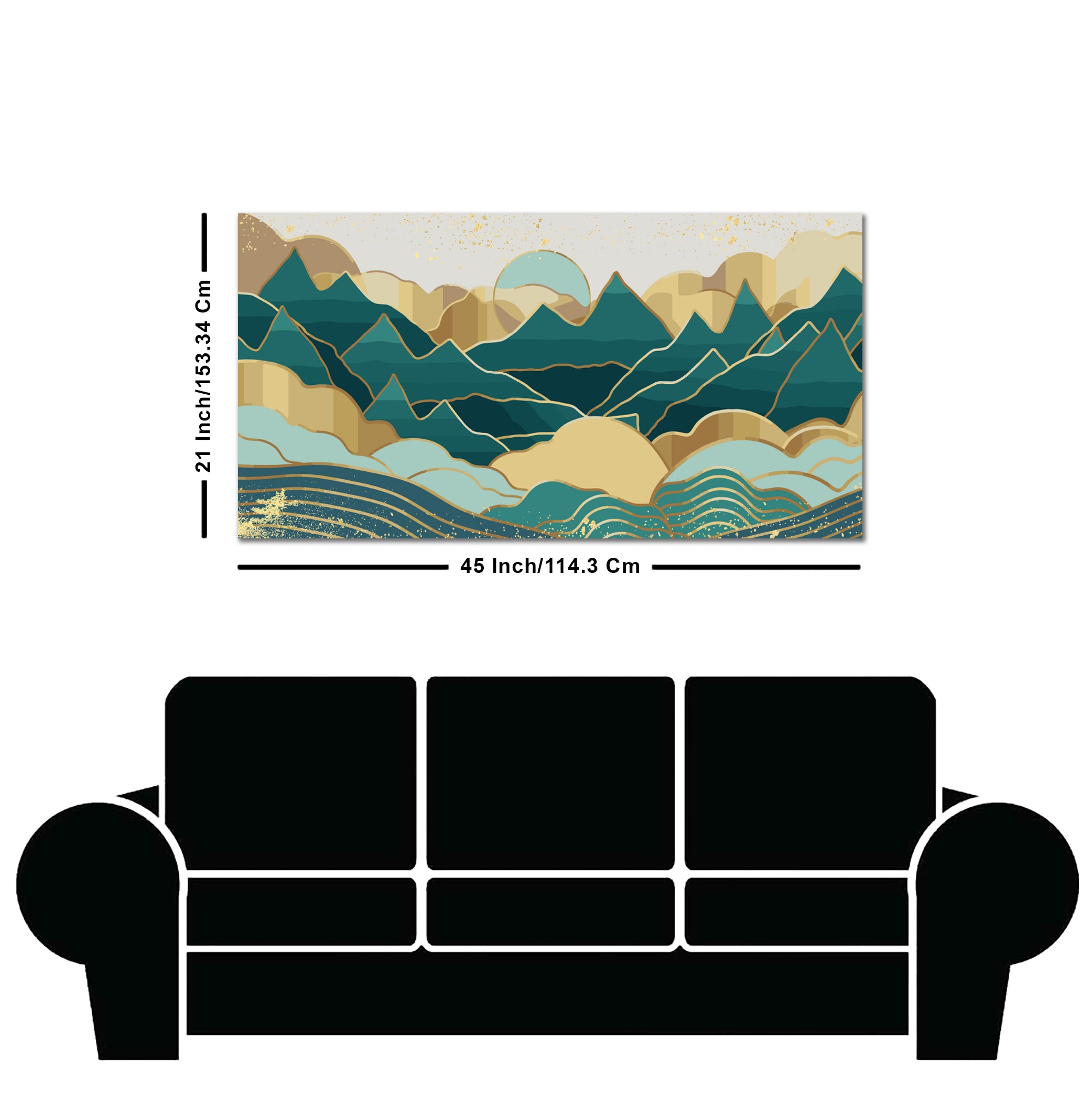 Abstract Mountains Luxurious Pattern Wall Painting