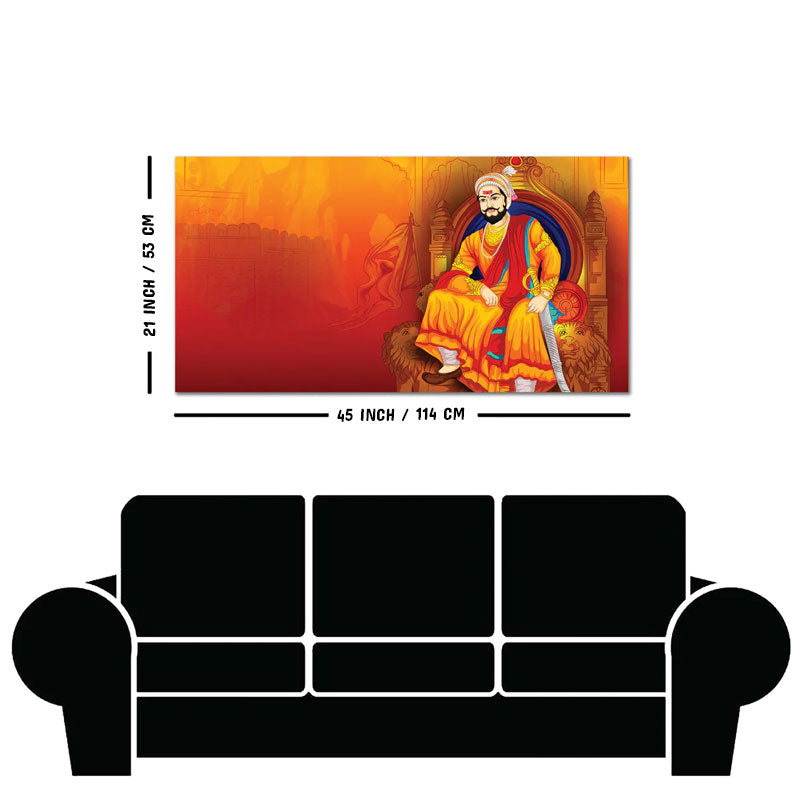 Indian Warrior Chhatrapati Shivaji Maharaj Wall Painting