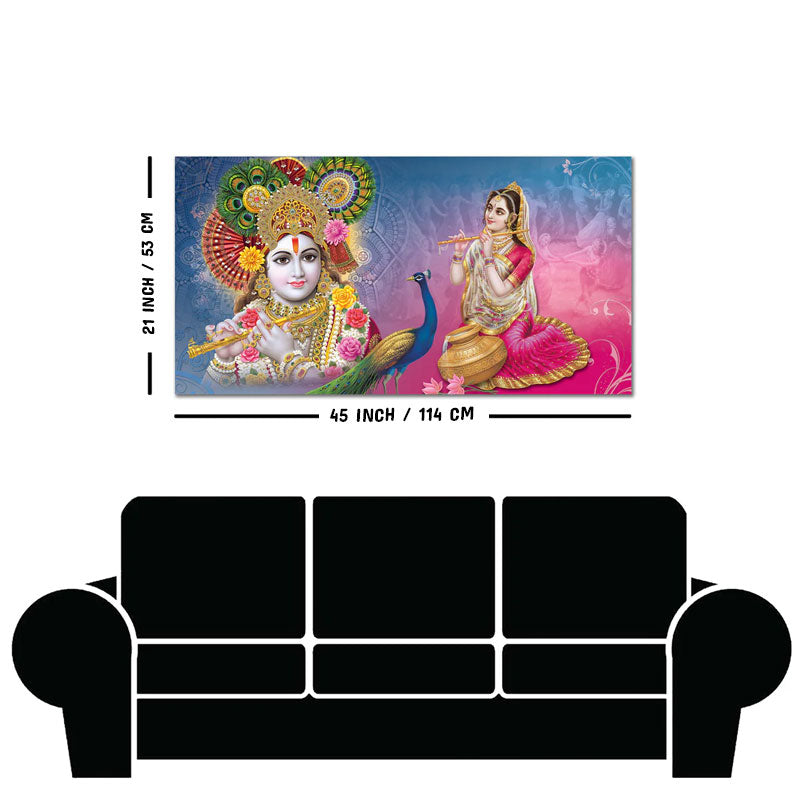 Radha and Kanha Ji Canvas Wall Painting