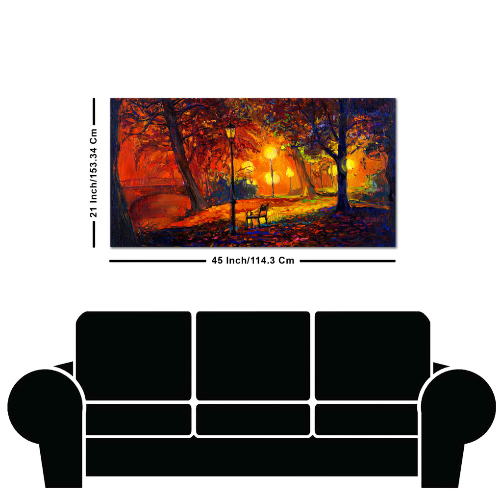 Abstract Art scenery of Park Wall Painting