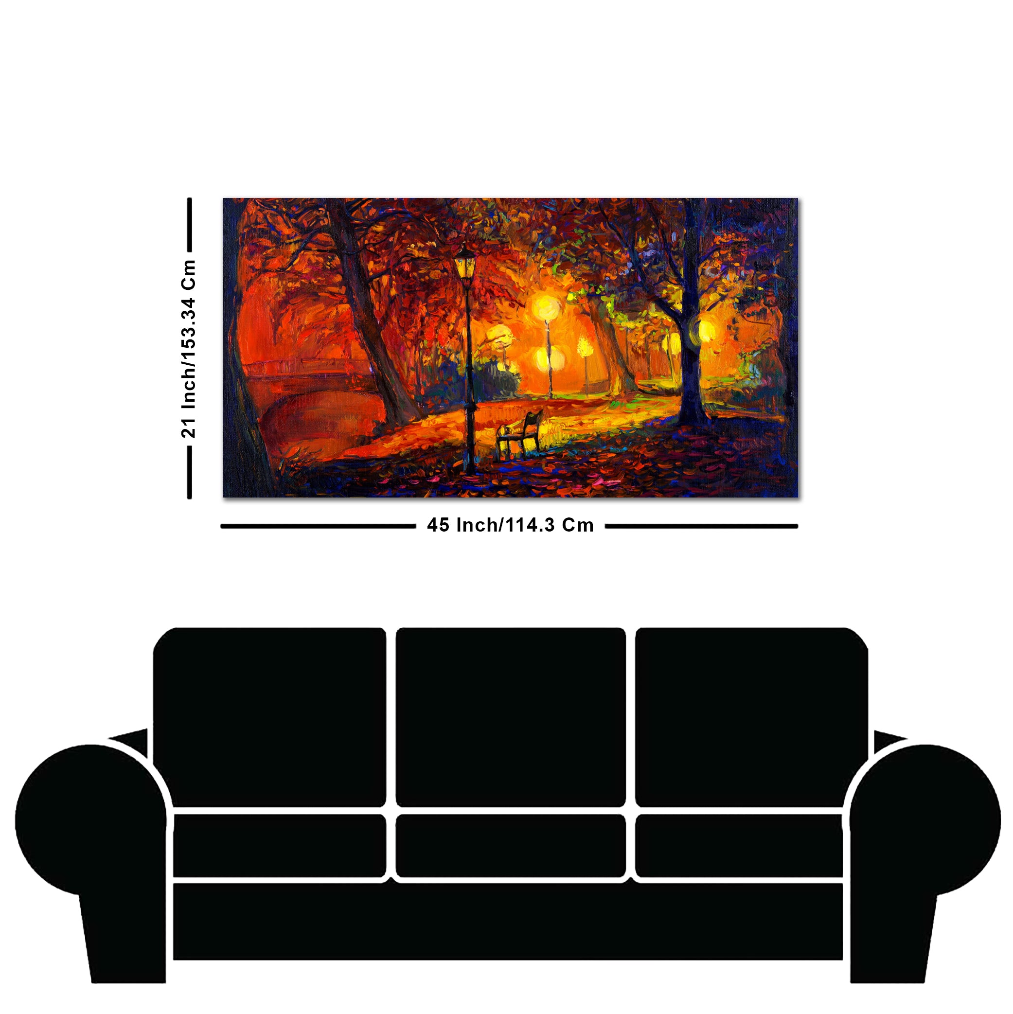 Abstract Art scenery of Park Wall Painting