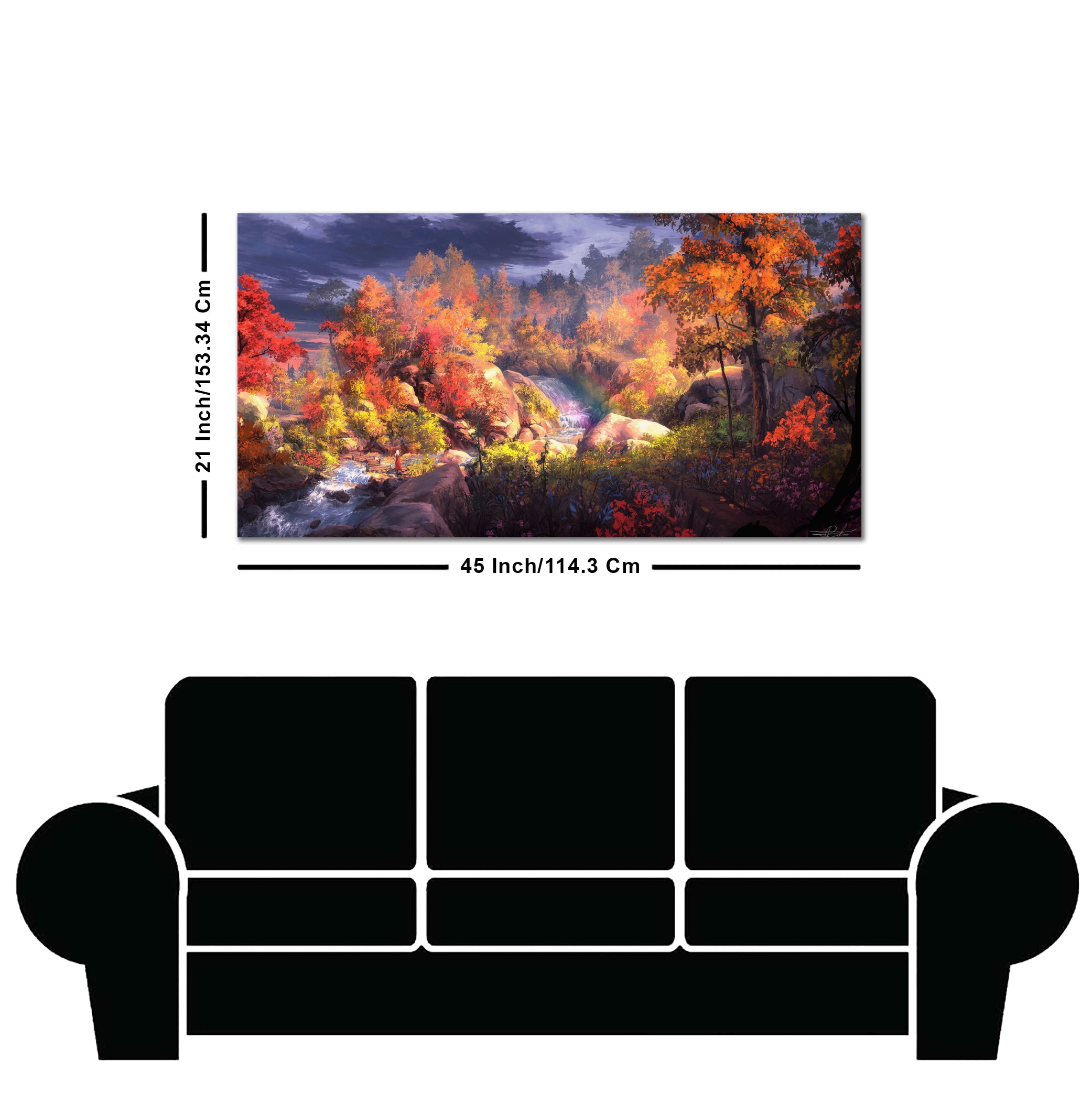 Autumn Season Nature's Scenery Wall Painting