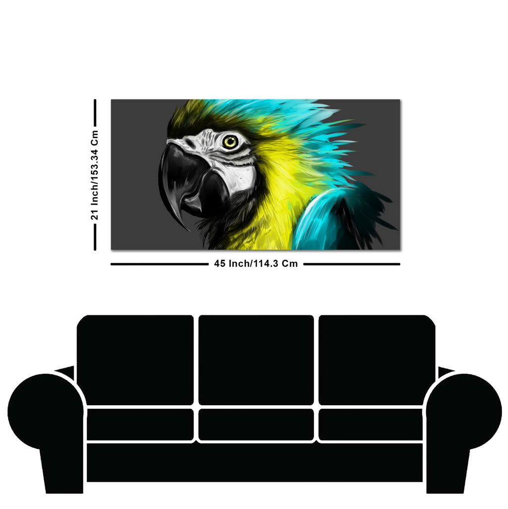 Macaw Parrot Abstract Art Wall Painting