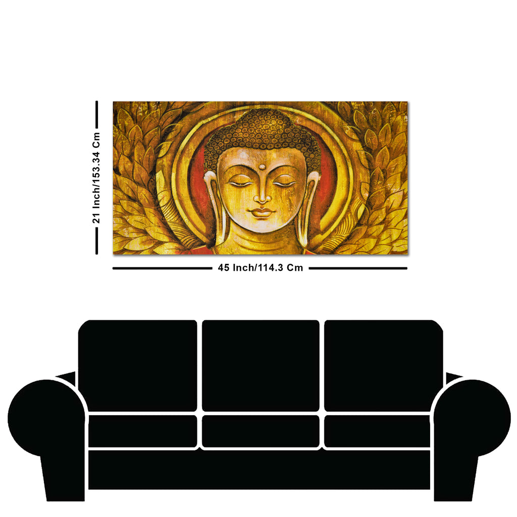 Lord Gautam Buddha Meditation Wall Painting