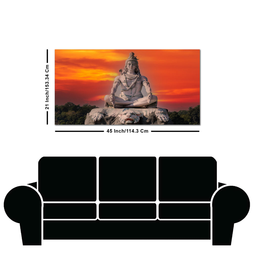 Lord Shiva Meditating Wall Painting