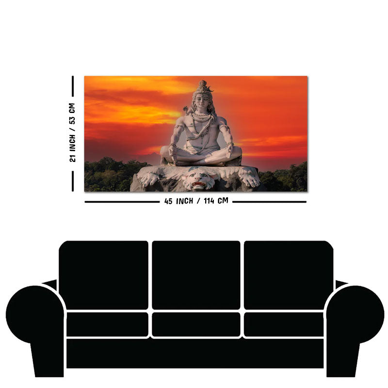 Lord Shiva Meditating Wall Painting
