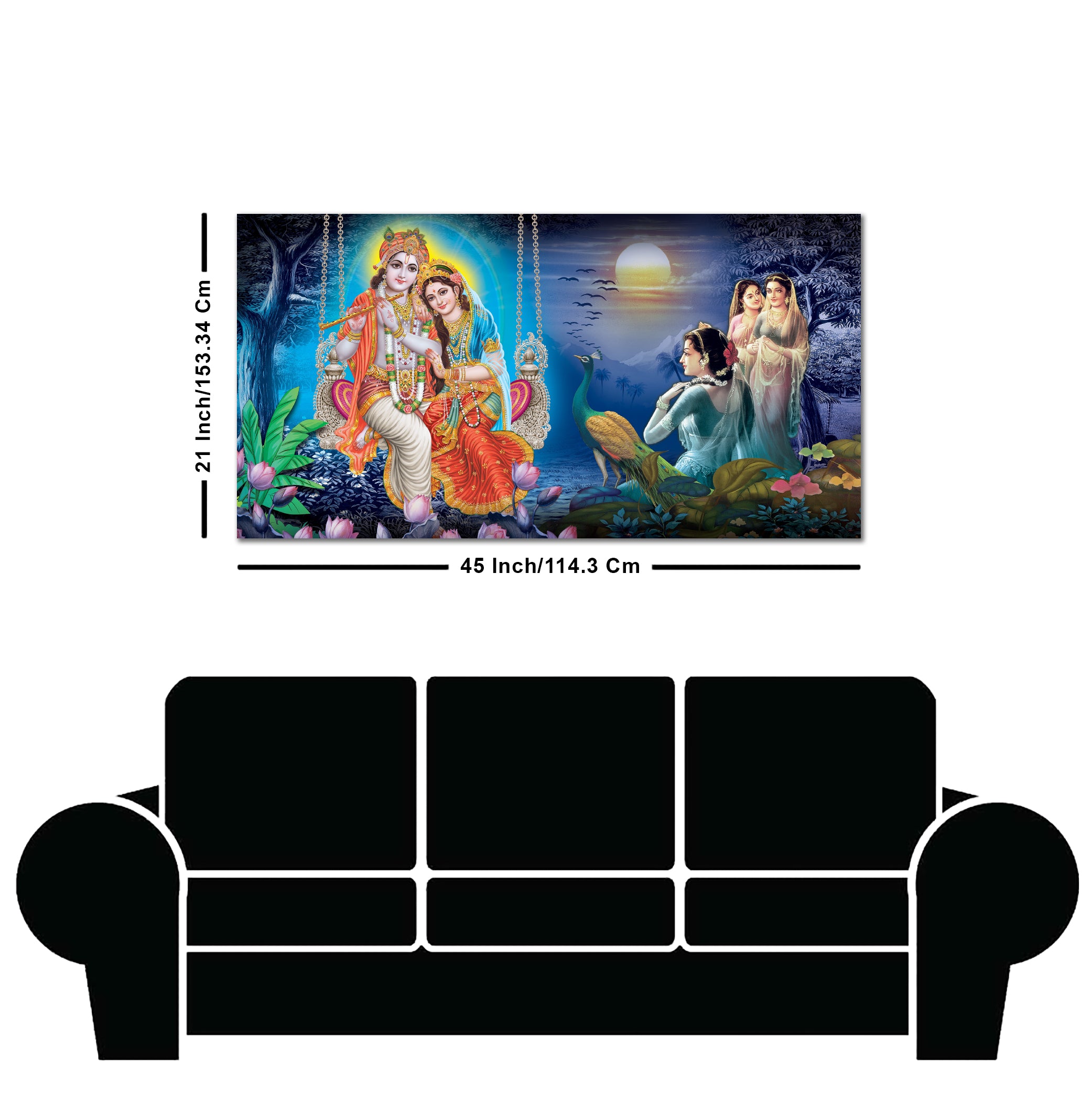 Beautiful Radha Krishna Canvas Wall Painting