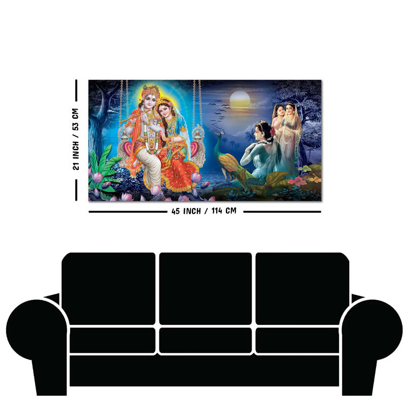 Beautiful Radha Krishna Canvas Wall Painting
