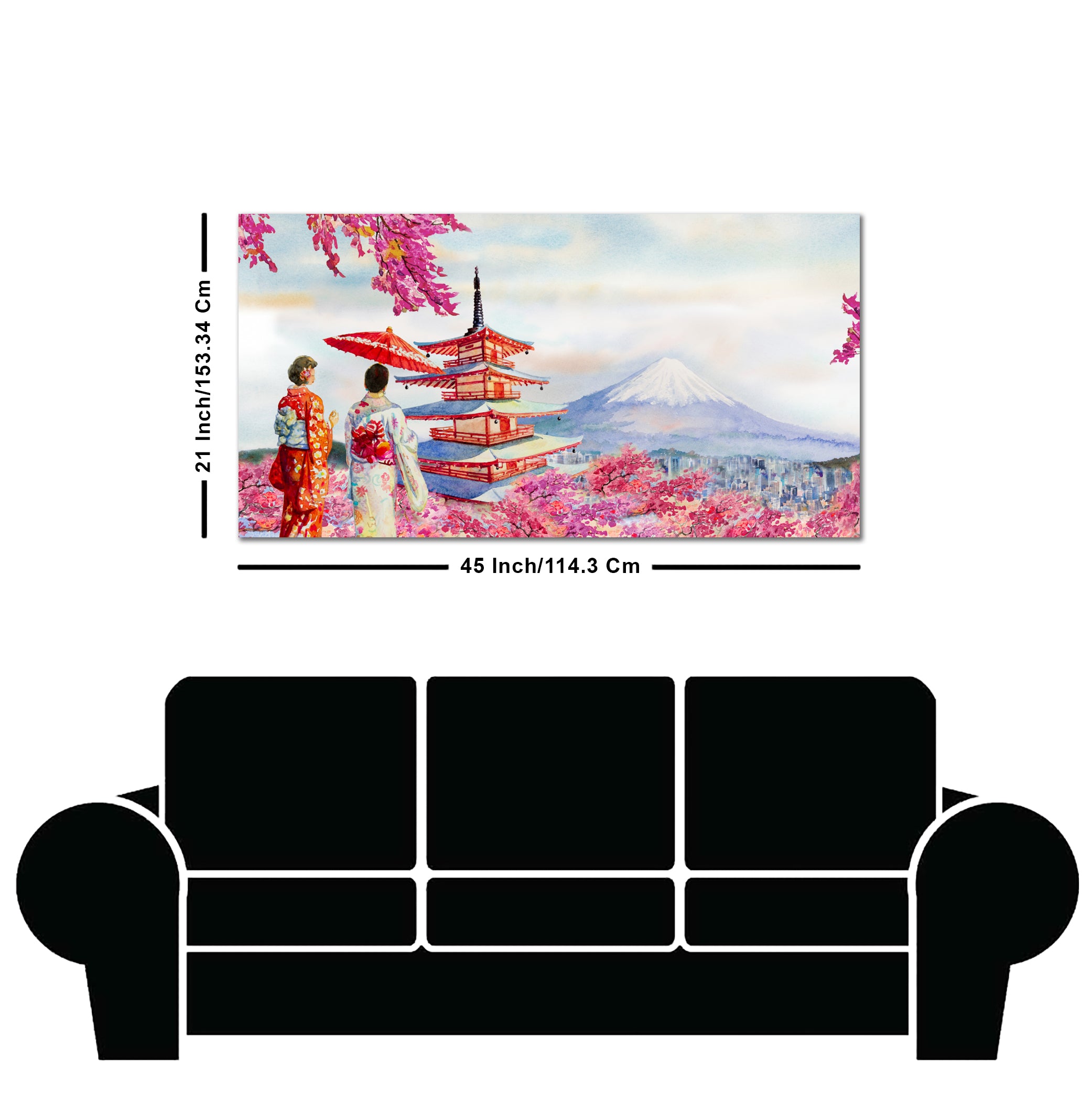 Women in Kimono Canvas Wall Painting