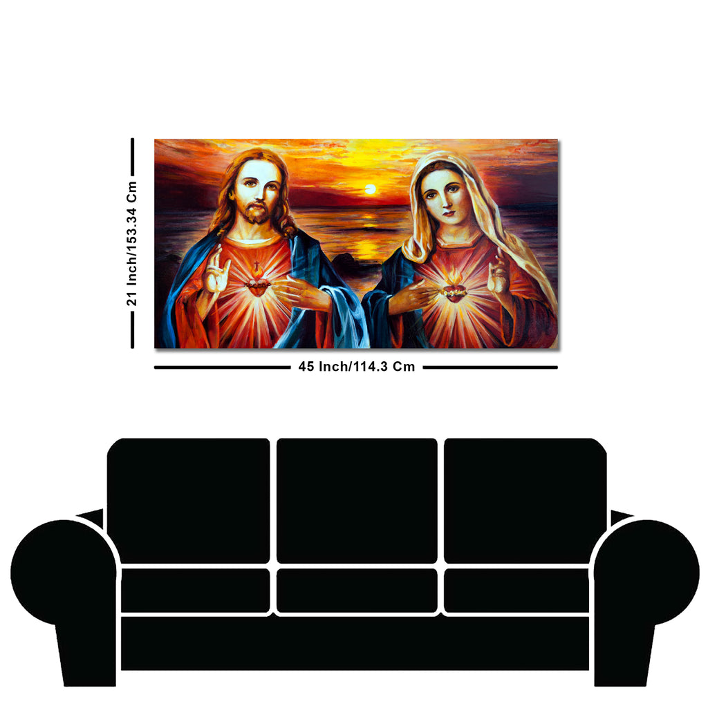 Jesus Christ and Mary Canvas Wall Painting