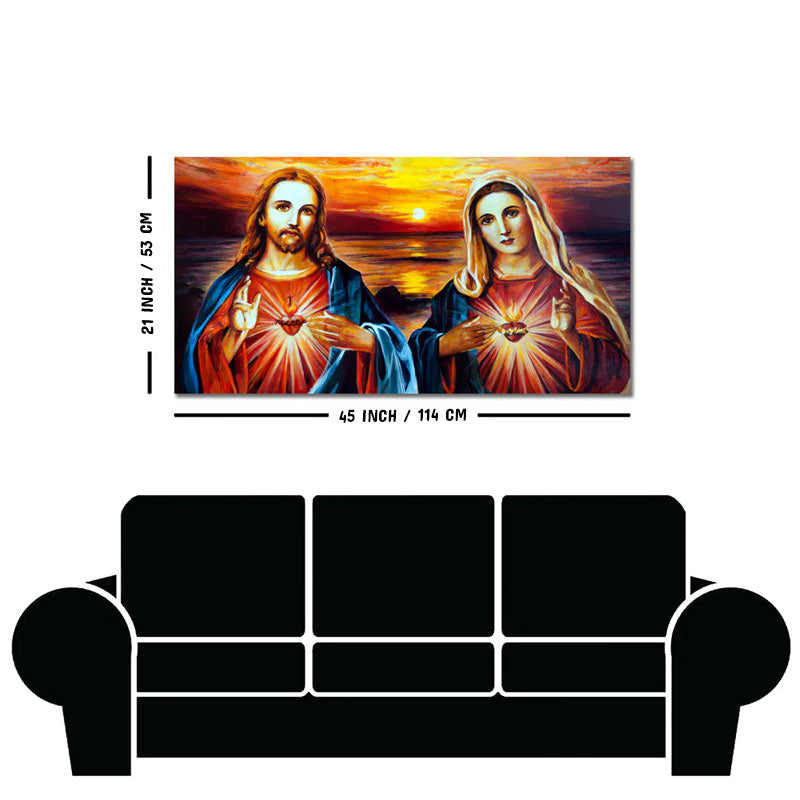 Jesus Christ and Mary Canvas Wall Painting