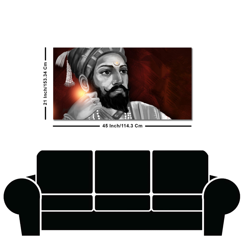 Portrait of Chhatrapati Shivaji Maharaj Wall Painting