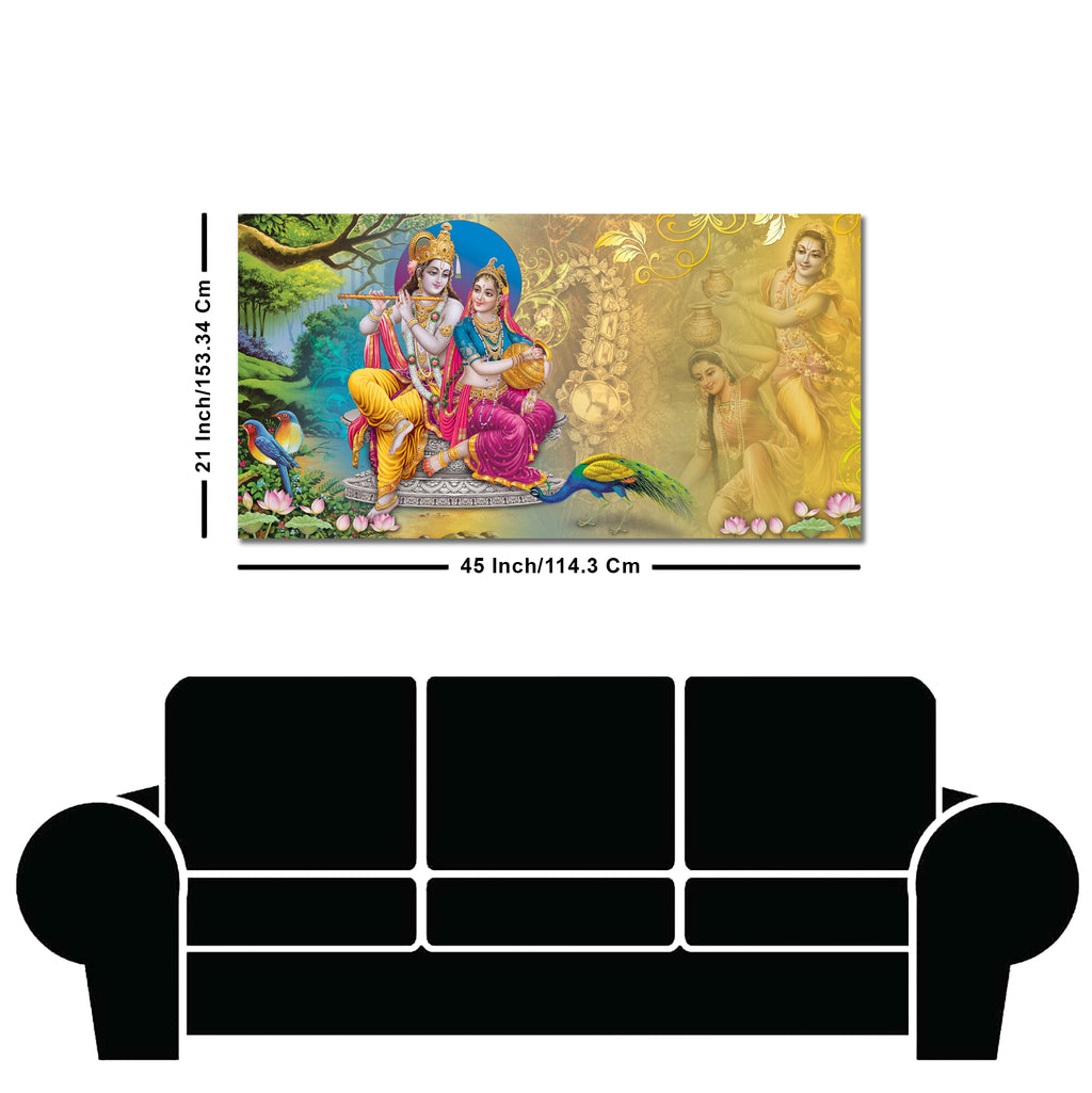 Beautiful Wall Painting of Lord Radha Krishna