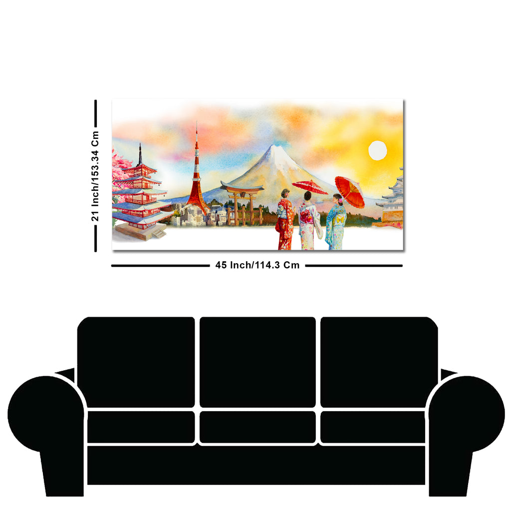 Famous Places of Japan Canvas Wall Painting