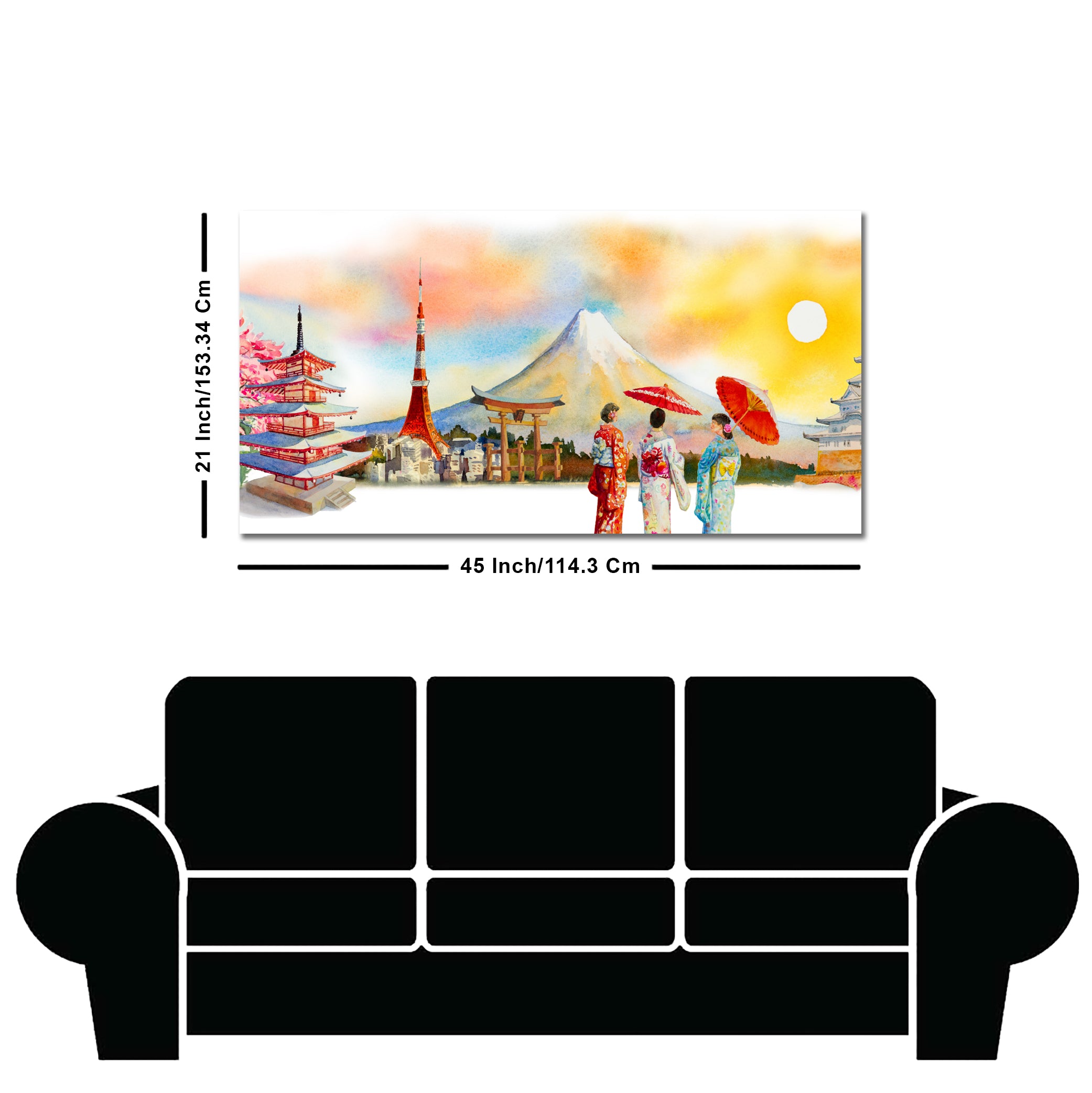 Famous Places of Japan Canvas Wall Painting