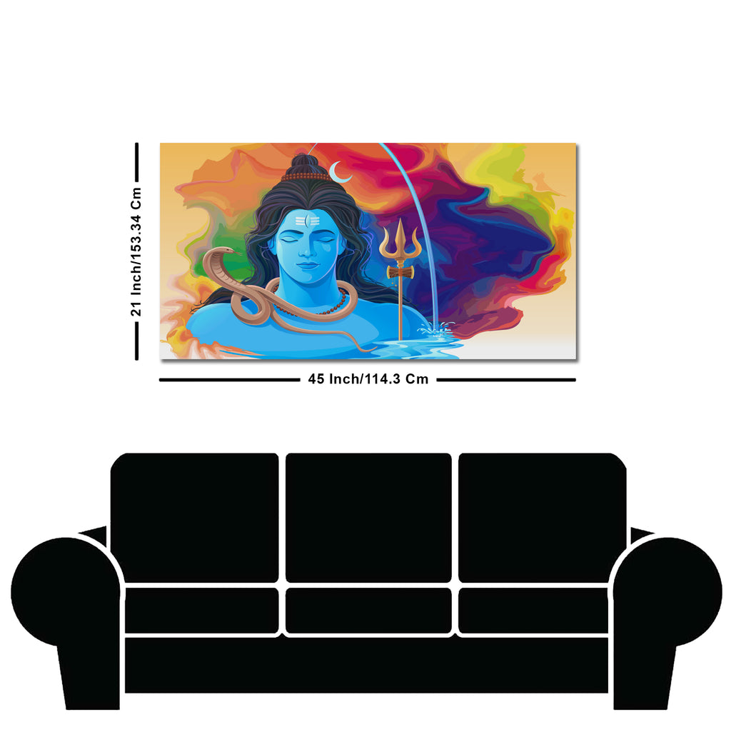 The God of Destruction Lord Shiva Wall Painting