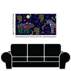 Folk Art Night Bears Canvas Wall Painting