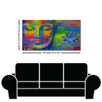 Head of Lord Buddha Colorful Wall Painting