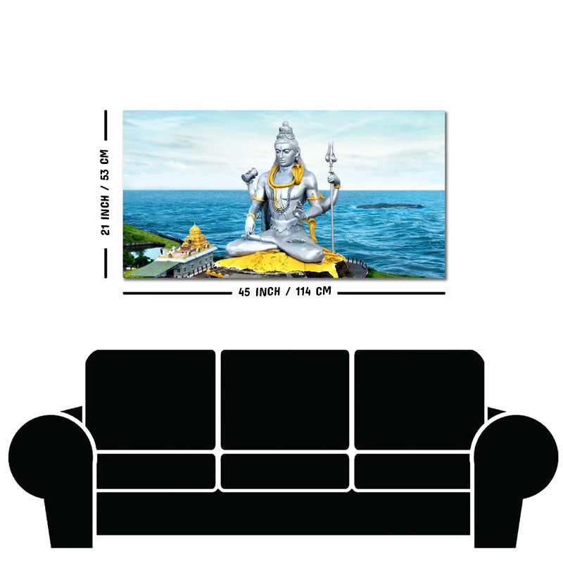 Lord Shiva Statue Canvas Wall Painting