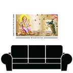 Lord Ganesha and Peacocks Canvas Wall Painting