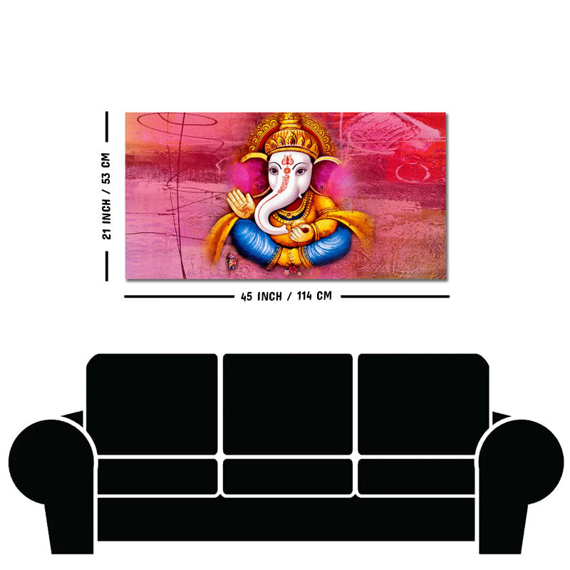 Beautiful Ganesha Abstract Art Canvas Wall Painting