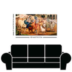Shree Krishna with Balram Canvas Wall Painting