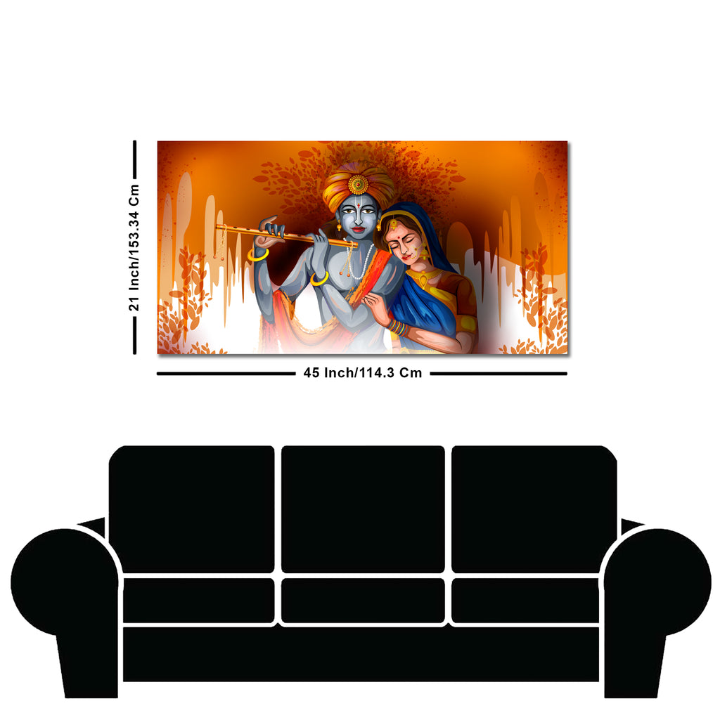 Lord Radha Krishna Beautiful Canvas Wall Painting