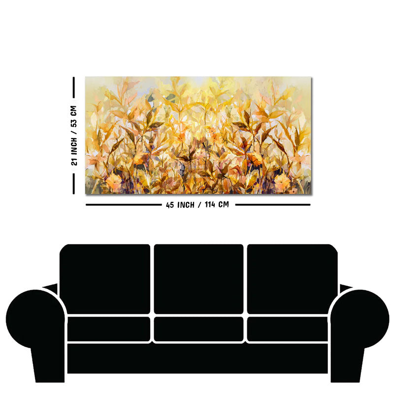 Beautiful Autumn Season with Yellow Leaves Canvas Wall Painting