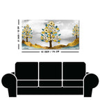 Unique Golden Trees Canvas Wall Painting