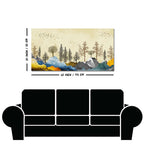 Beautiful Mountain Landscape with Trees Premium Canvas Wall painting